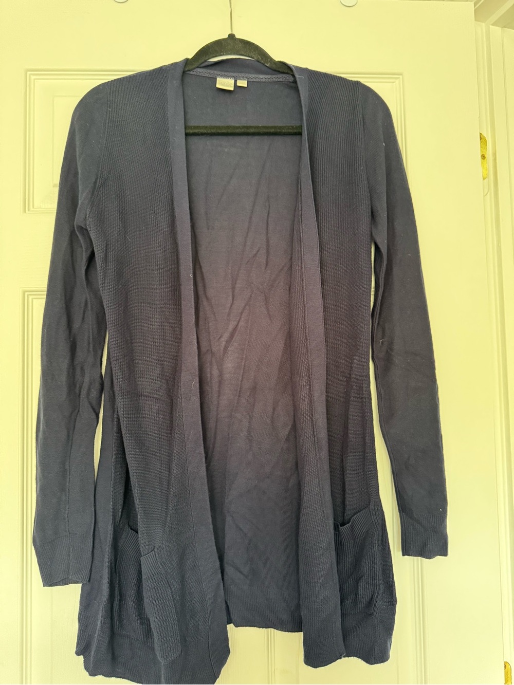 Twik Simons Open-Front Cardigan Sweater Navy